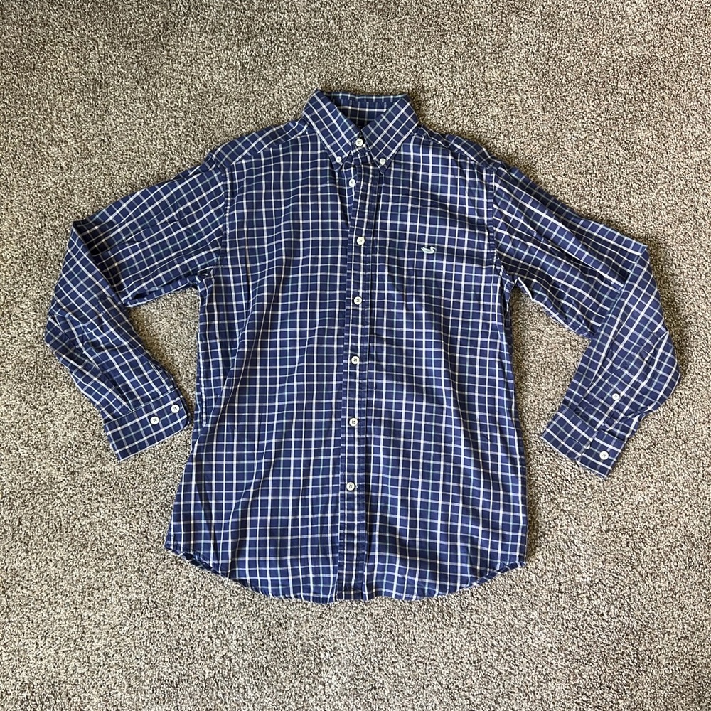 Southern Marsh Navy Checkered Men's Shirt
